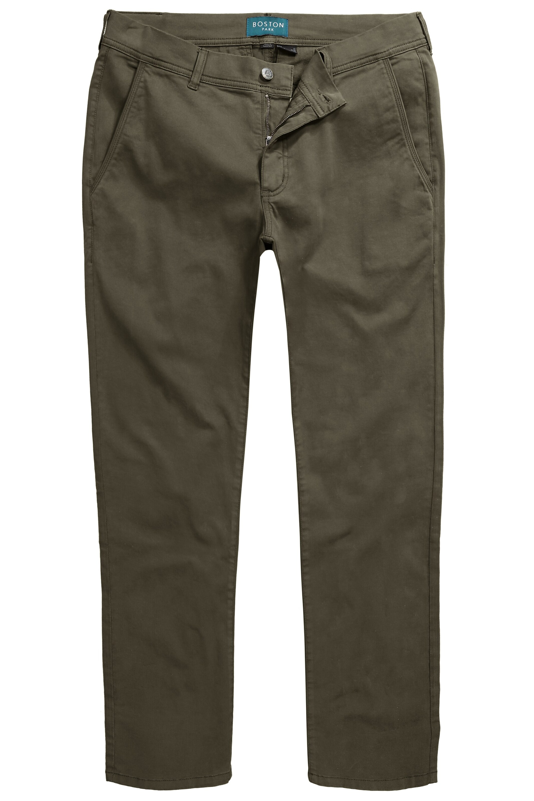 Regular Pantalon chino Boston Park en vert : devant