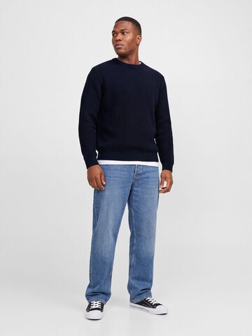 Jack & Jones Plus Tröja 'JJSage' i blå