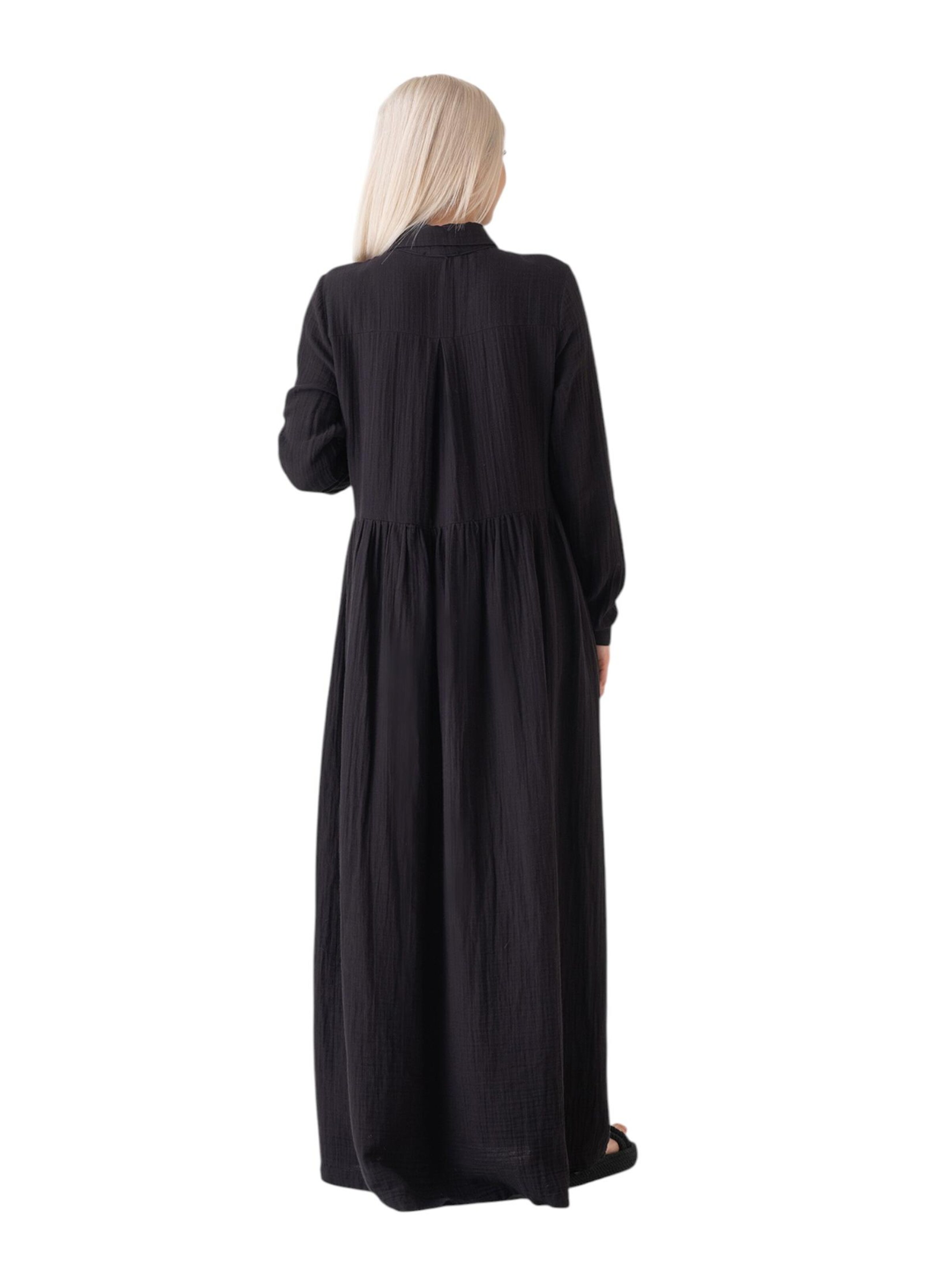 WENOR - Vestido camisero 'SABRA' en negro