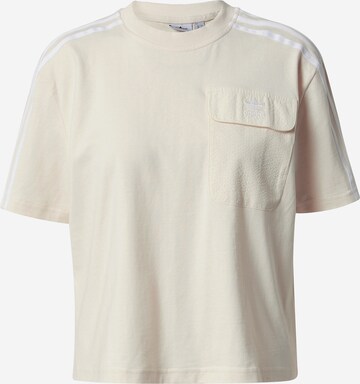 T-shirt 'Adicolor Classics Poplin Back Loose' ADIDAS ORIGINALS en beige : devant