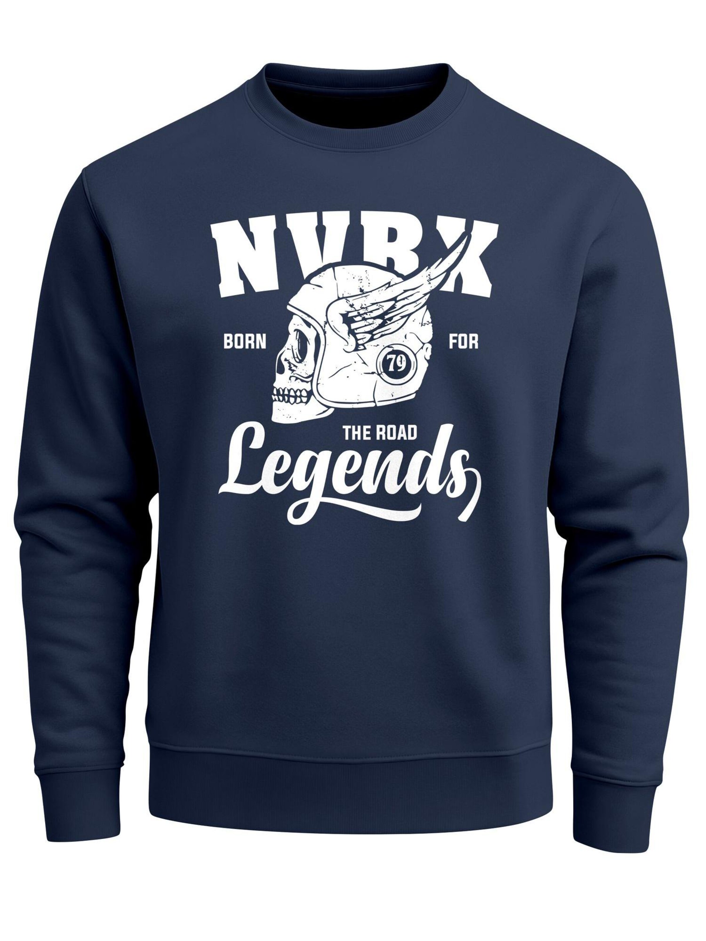 Neverless Sweatshirt 'Legends Race Skull'‌‌‌‌‌ in Blau: Vorderseite