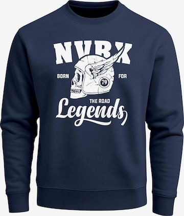 Neverless Sweatshirt 'Legends Race Skull' in Blau: Vorderseite