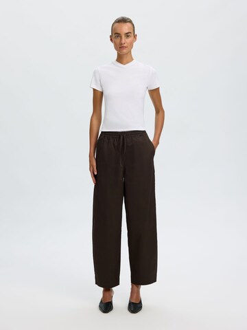 SELECTED - Barrel Pantalón en marrón: frente