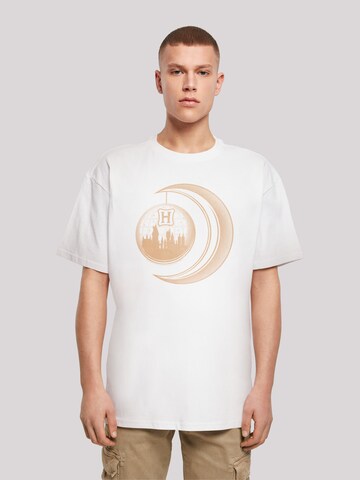 F4NT4STIC T-Shirt 'Harry Potter Hogwarts Moon' in Weiß: Vorderseite