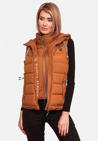 MARIKOO Vest 'Taisaa' in Brown: front