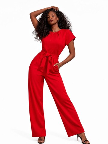 BIBI SAKALIEVA - Jumpsuit en rojo: frente