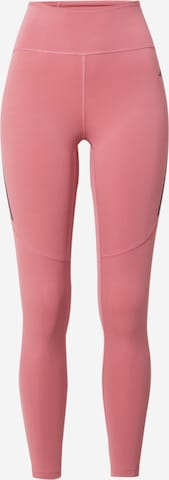 ADIDAS PERFORMANCE Skinny Workout Pants 'Dailyrun' in Pink: front