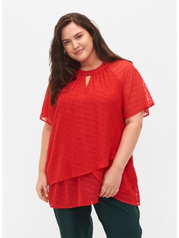 Zizzi Bluse in Rot: Vorderseite