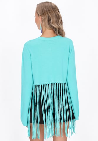 Gaya Gebreid vest in Blauw