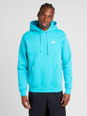 Nike Sportswear Regular fit Суичър 'Club Fleece' в синьо: отпред