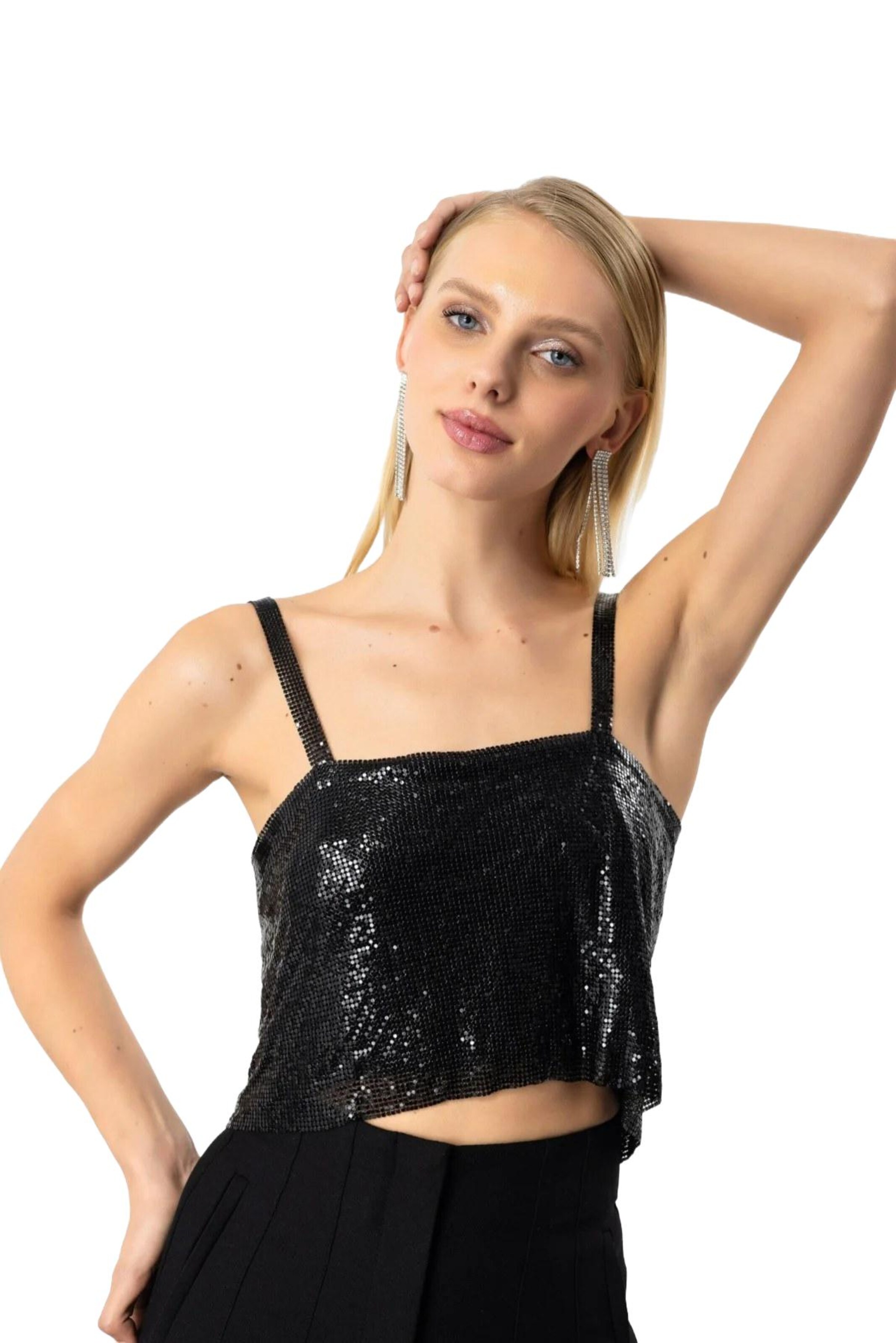 No Matter What Top in Black: front