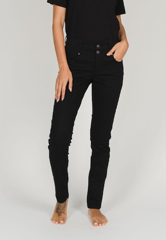 Angels Slimfit Jeans in Zwart: voorkant