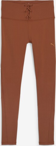 PUMA Skinny Sportbroek in Bruin: voorkant