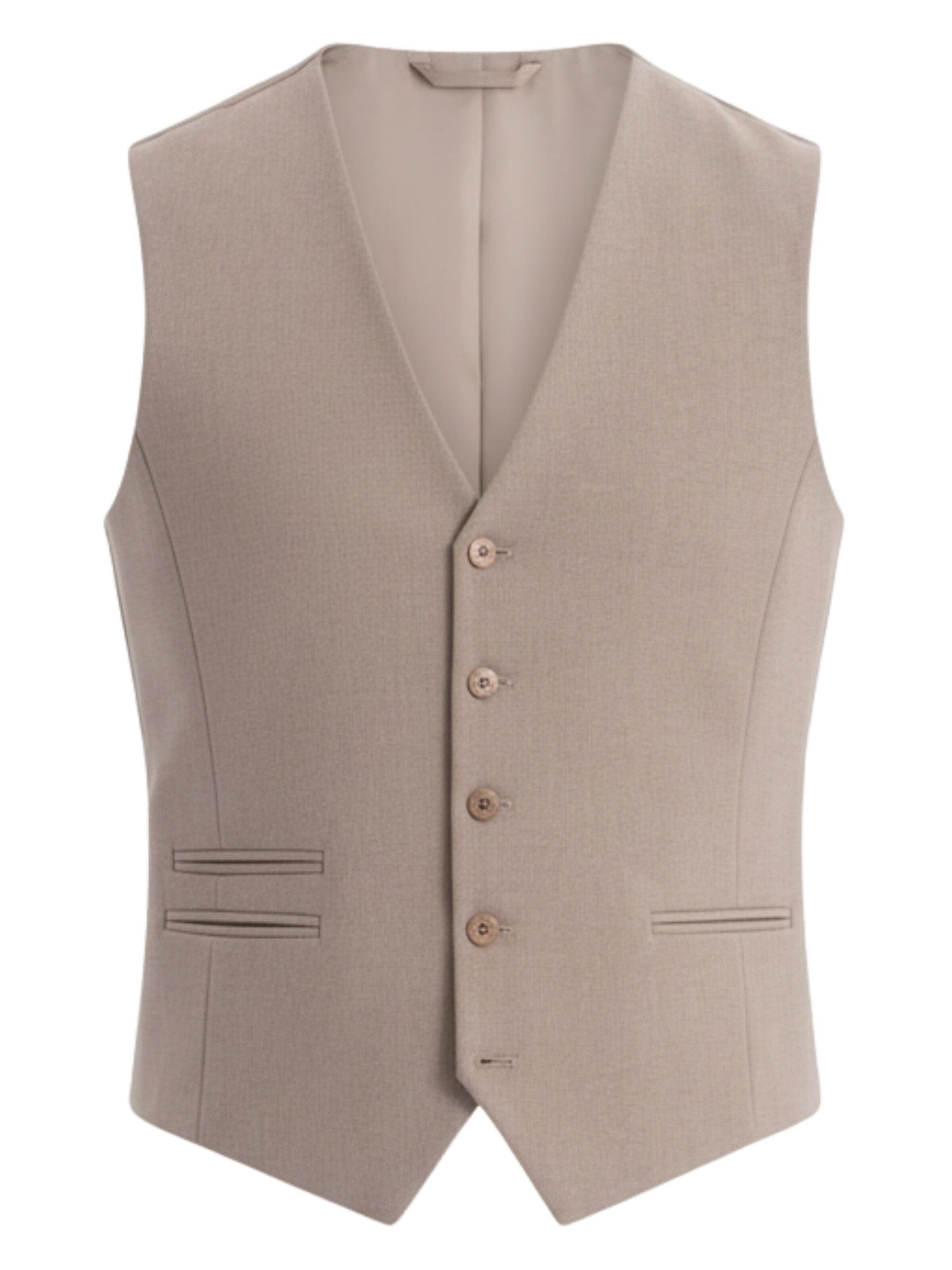 Ombre Vest in Beige: front
