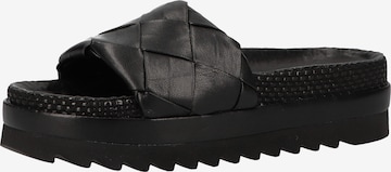 LA STRADA Mules in Black: front