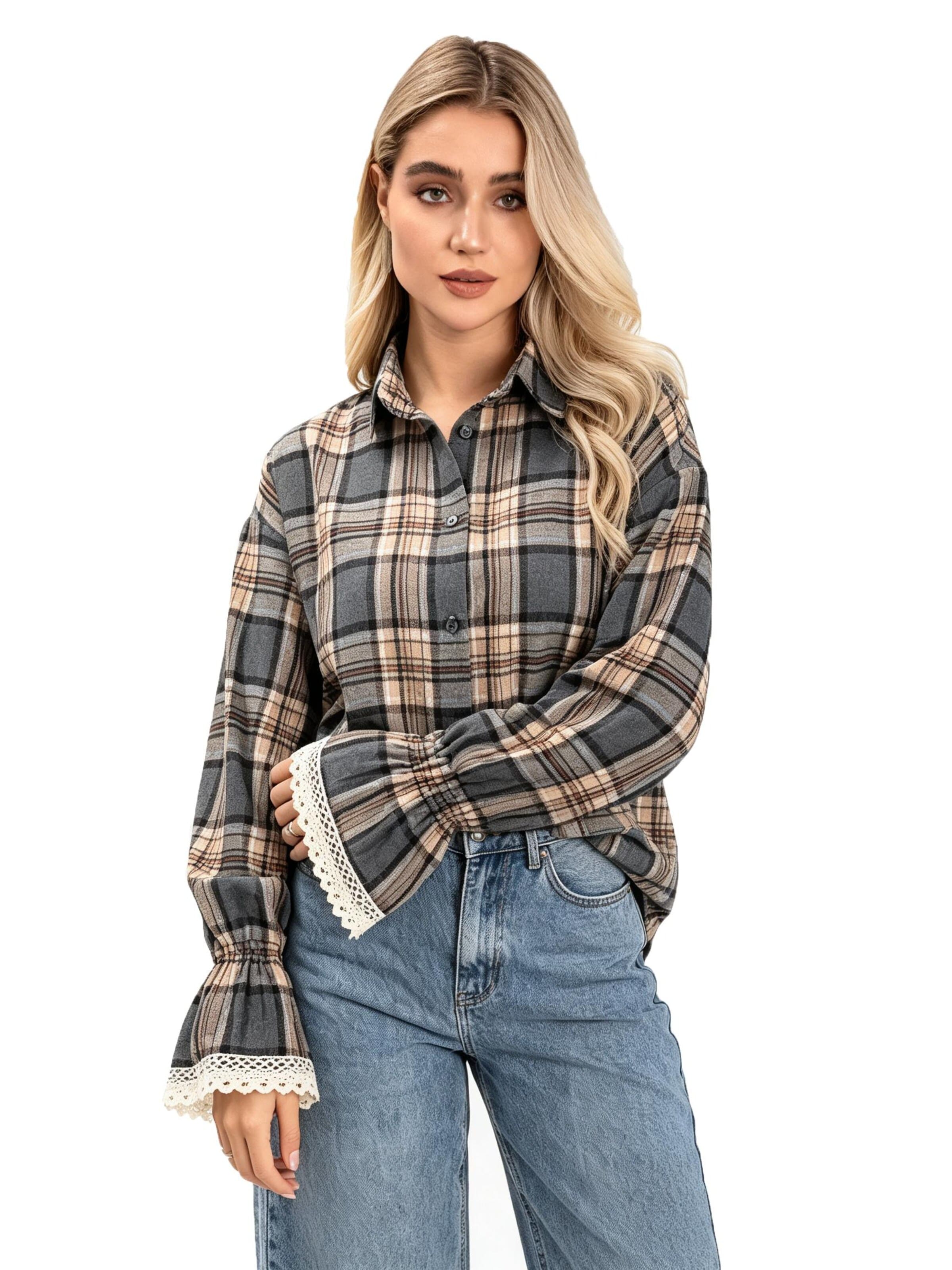 KoJooin Bluse‌‌ in S in grau, Produktansicht