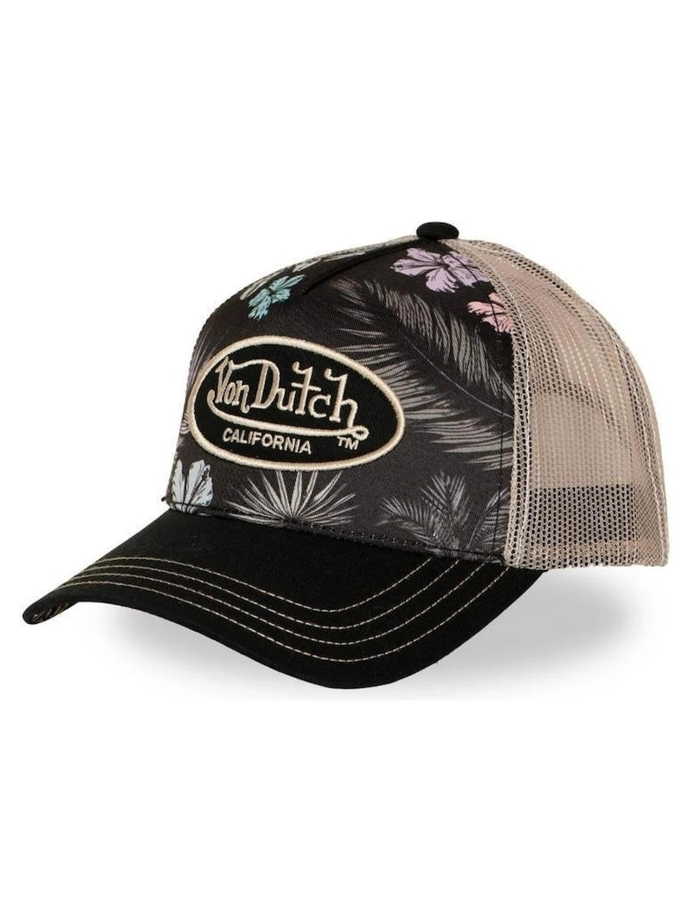 Von Dutch Kšiltovka 'Gorra von dutch negra flores subl 17 trucker cap' – černá
