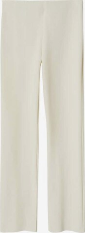 MANGO Flared Broek 'Maggie' in Beige: voorkant