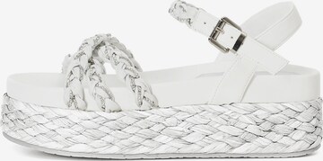 Sandales CAFè NOIR en blanc : devant