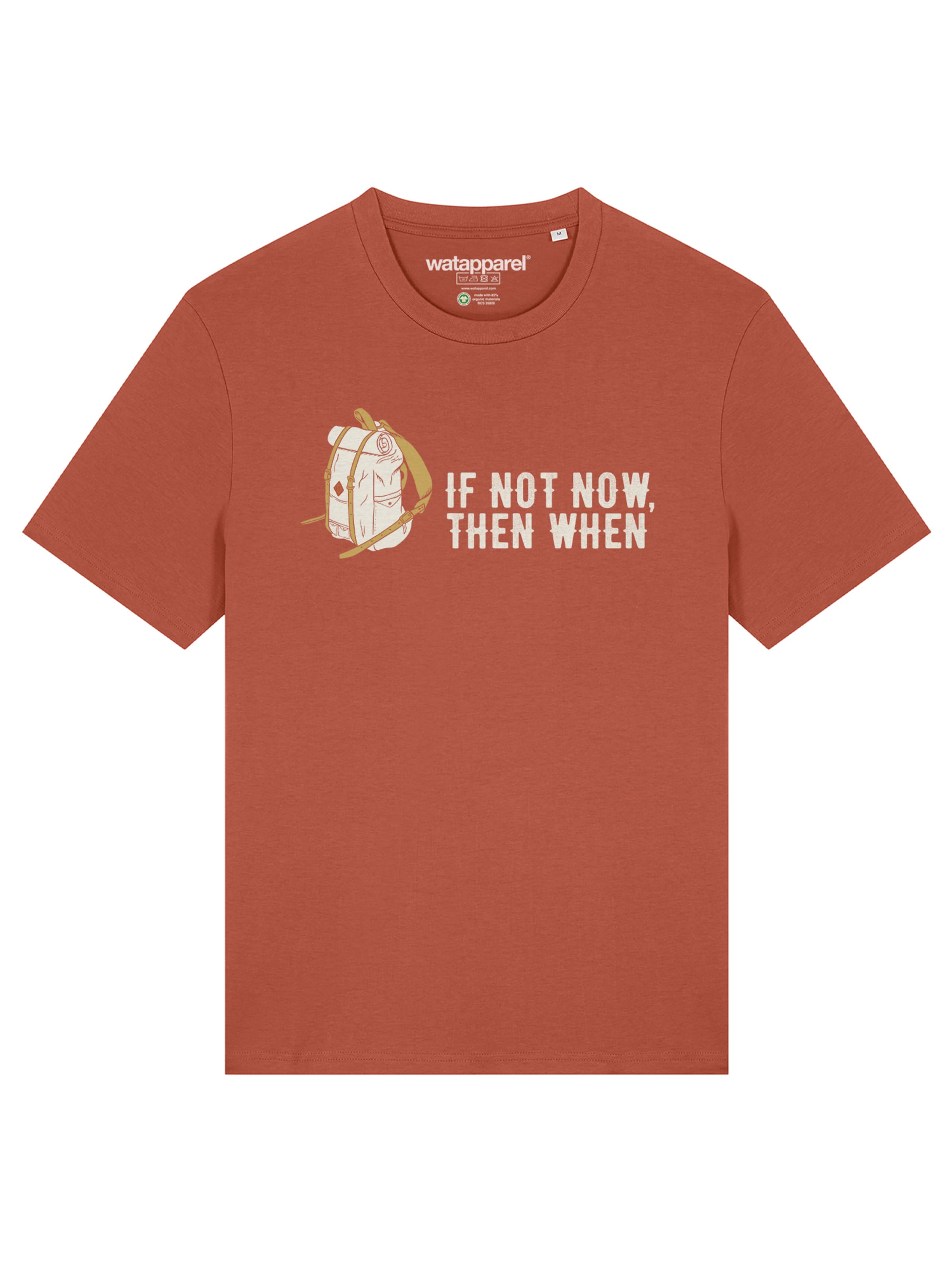 Watapparel Shirt 'If not now then when' in Red: front