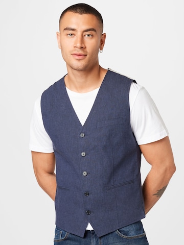 JACK & JONES Suit Vest in Blue: front