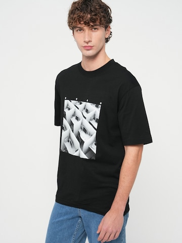 HUGO Μπλουζάκι 'Dodger' σε μαύρο