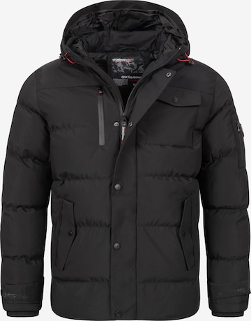 Geo Norway Winter Jacket in Black: front