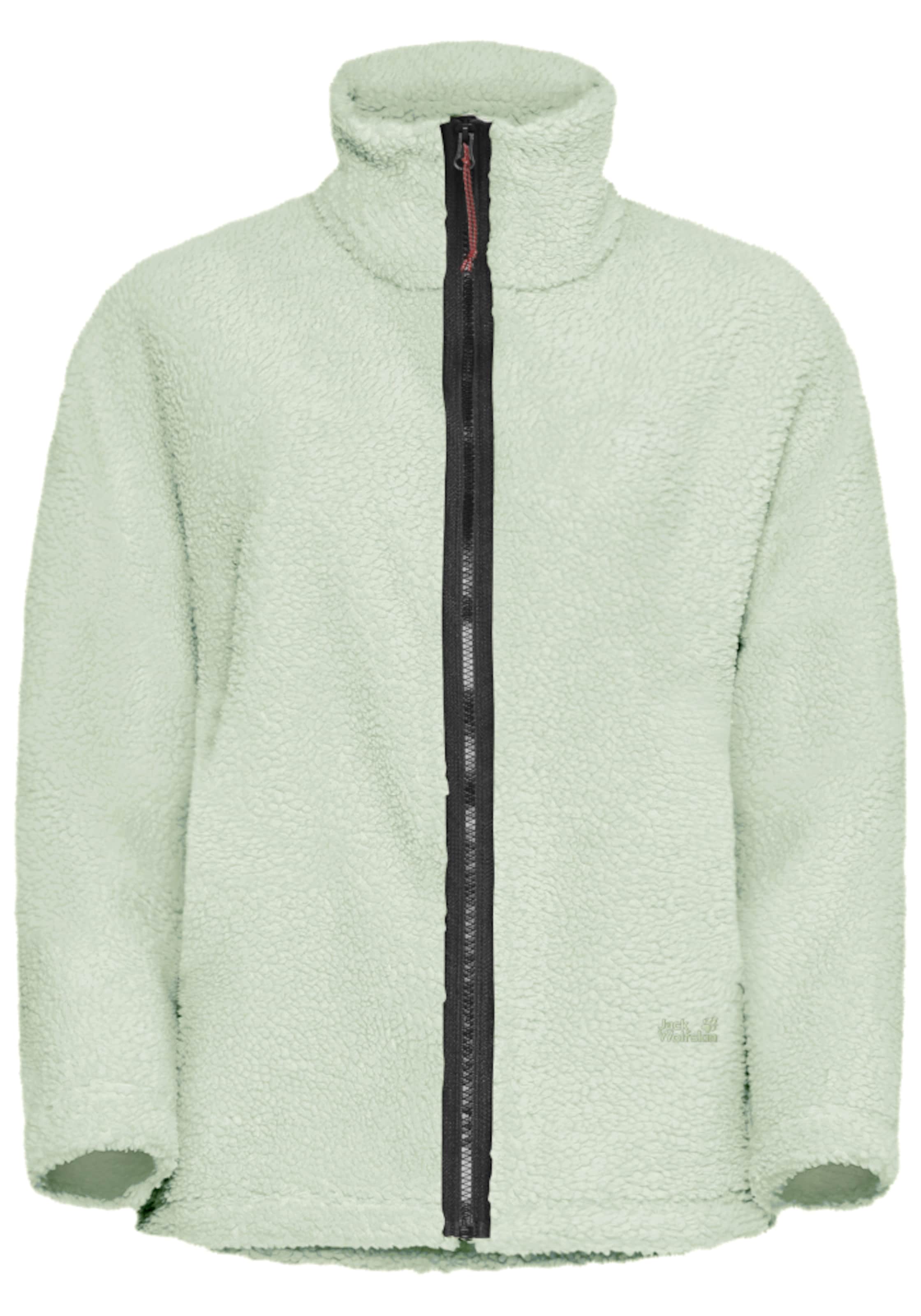 JACK WOLFSKIN Athletic Fleece Jacket in Green: front