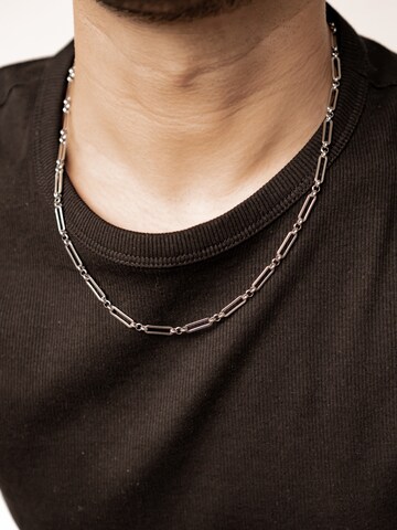 Hey Happiness Necklace 'Link Rail' in Silver: front