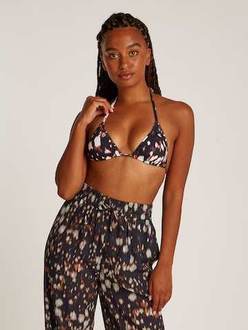 Calvin Klein Swimwear Triangel Bikinitop 'TRIANGLE' in Zwart: voorkant