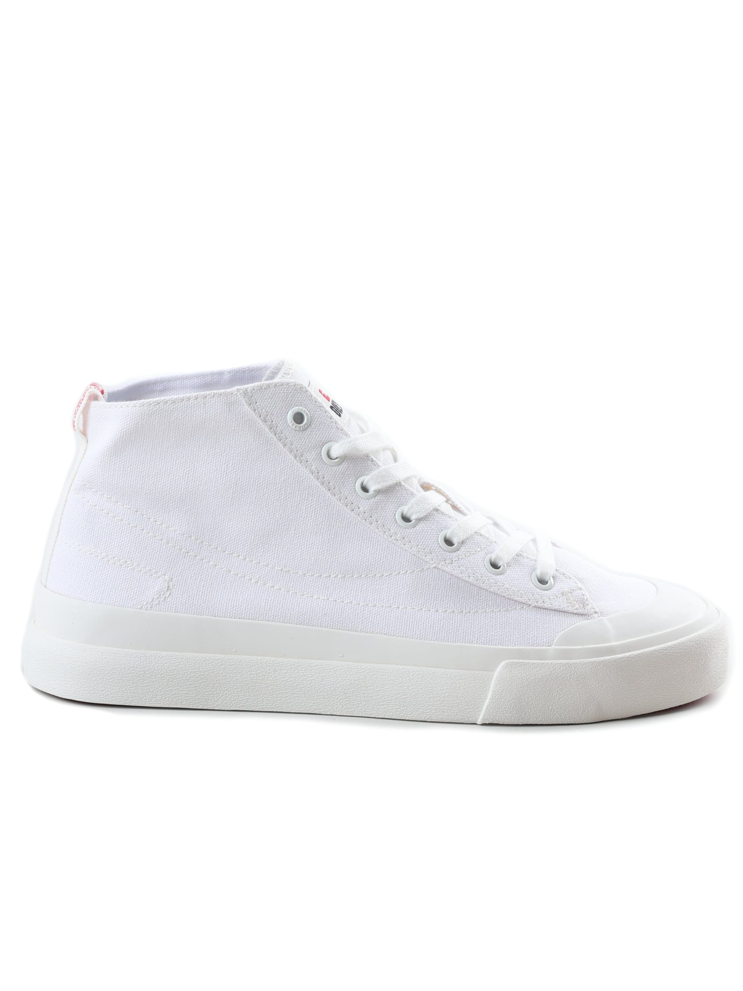DIESEL - Sapatilhas baixas 'S-ATHOS MID' em branco: frente