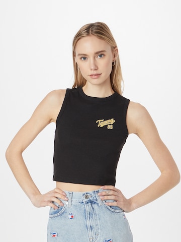 Tommy Jeans Knitted Top in Black: front