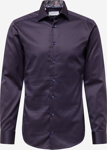 ETON Slim fit Button Up Shirt in Blue: front