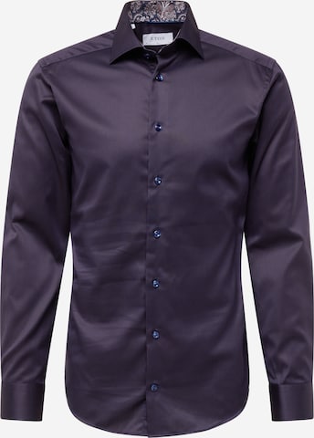 ETON Slim fit Overhemd in Blauw: voorkant