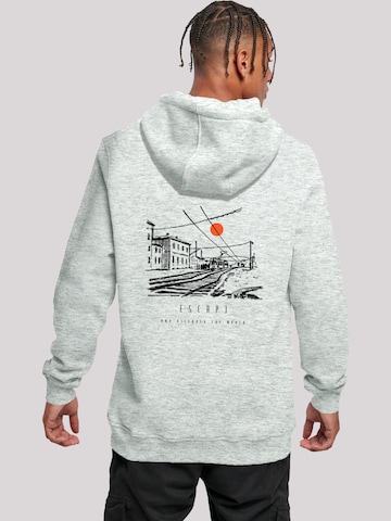 Sweat-shirt 'Escape Discover the World Town Train Station' F4NT4STIC en gris