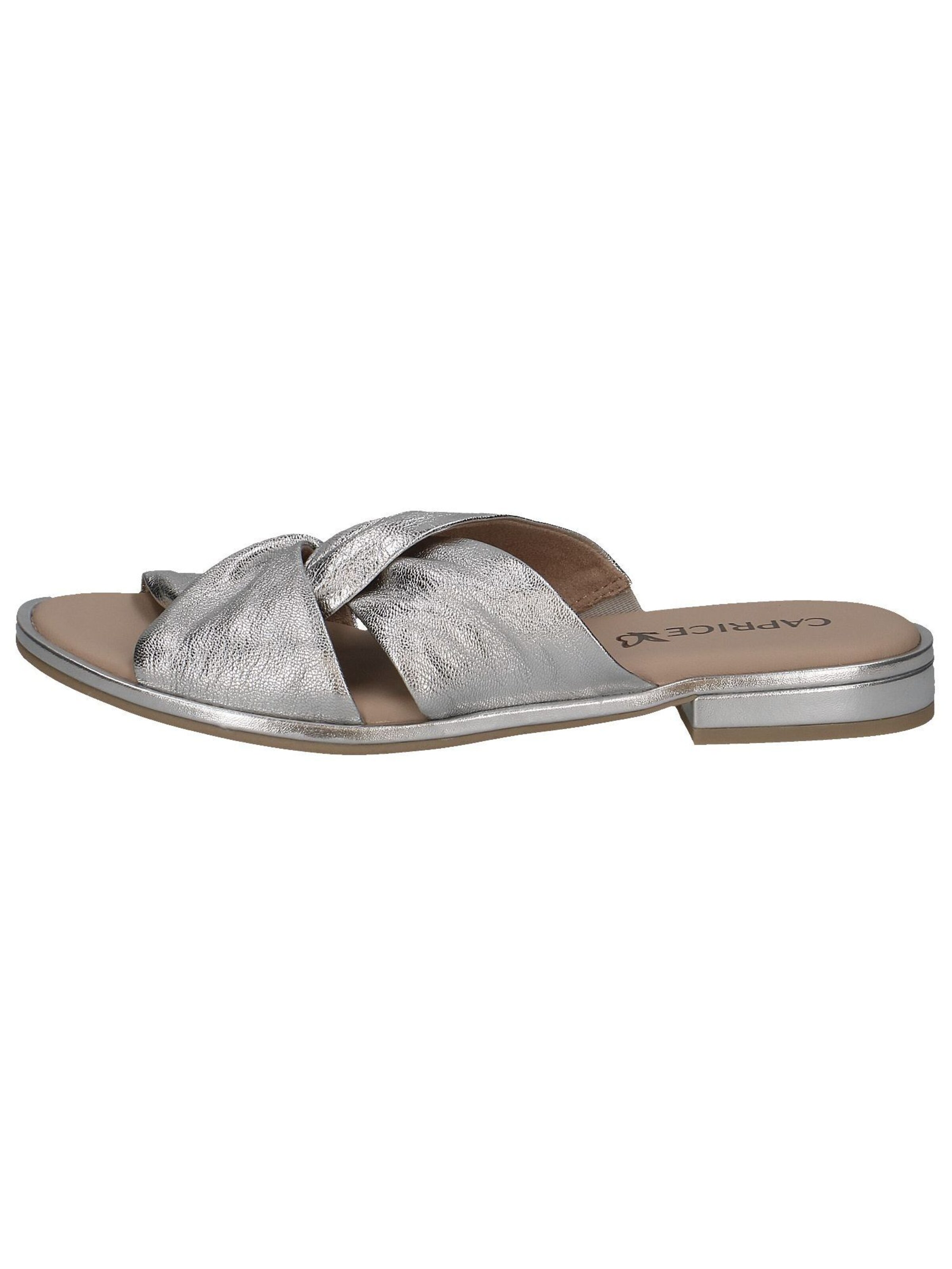 CAPRICE Mules in Silver