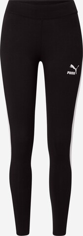 PUMA Skinny Workout Pants in Black: front