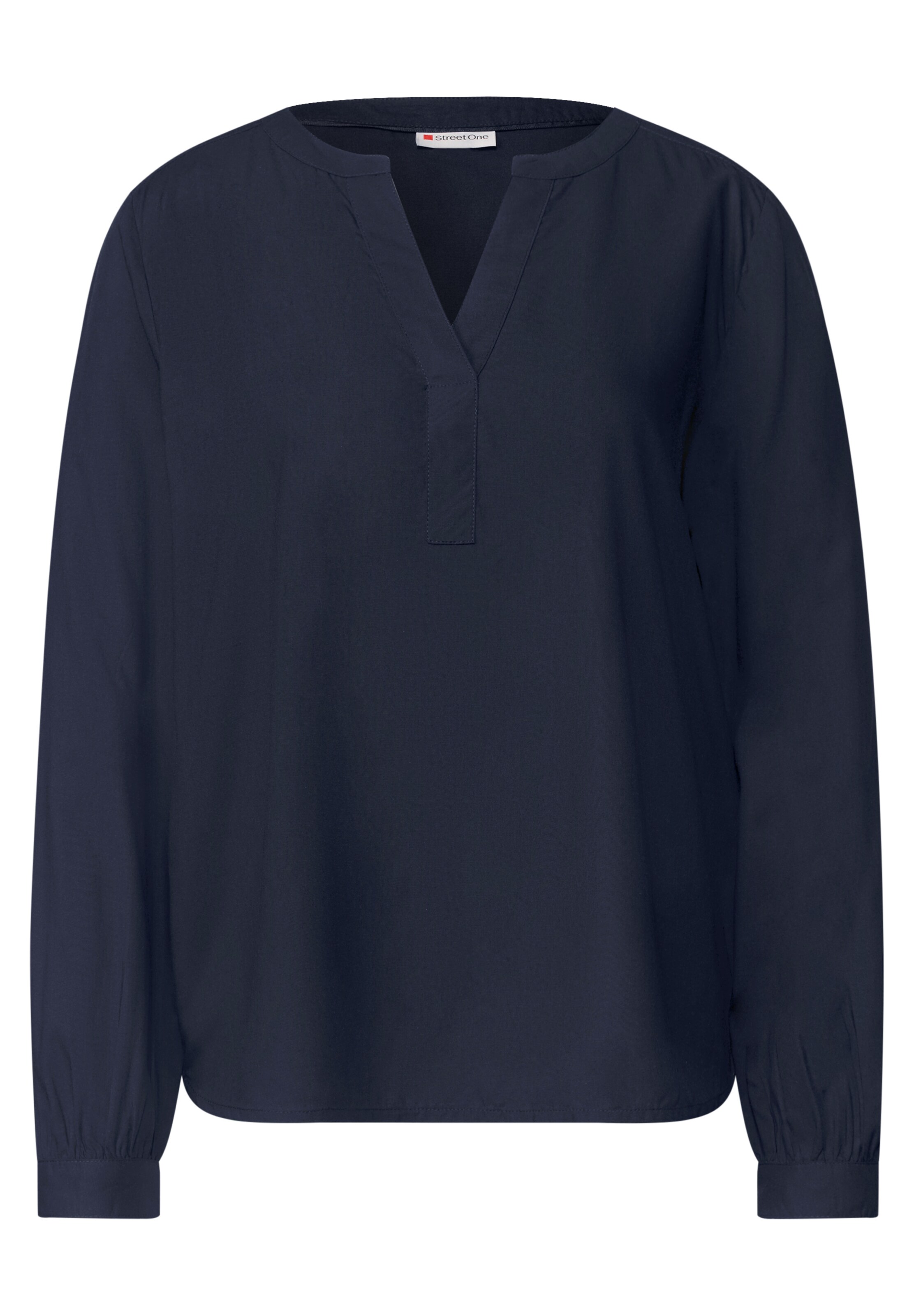 STREET ONE Split Neck Tunika in Blau: Vorderseite
