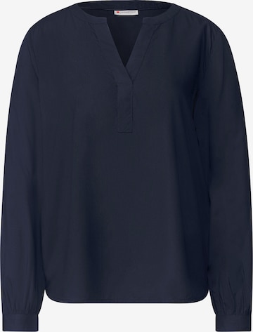 STREET ONE Split Neck Tunika in Blau: Vorderseite