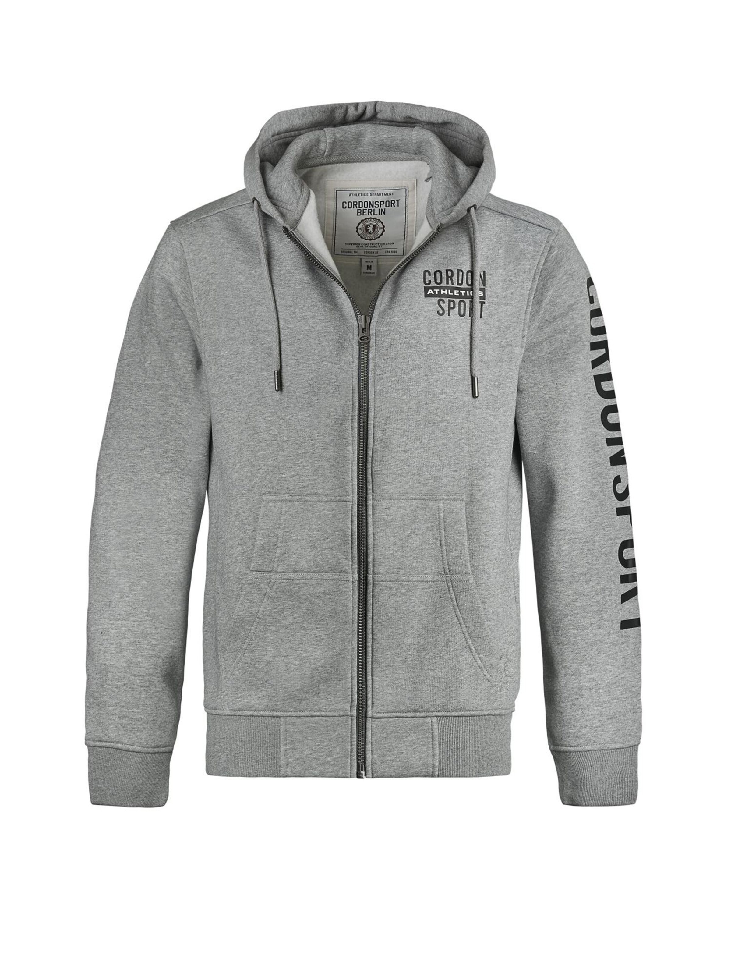 Cordon Sport Sweatjacke 'King'‌‌‌‌‌‌‌‌‌ in Grau