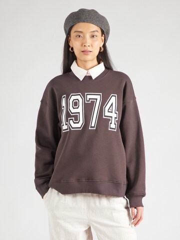 Gina Tricot Свитшот в Коричневый: спереди