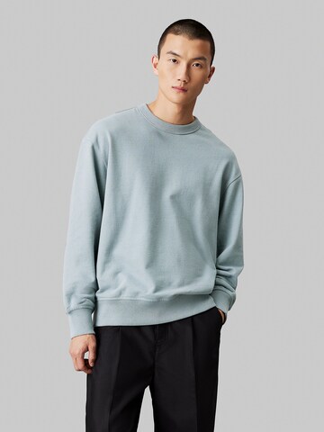 Calvin Klein Jeans Sweatshirt in Blauw: voorkant