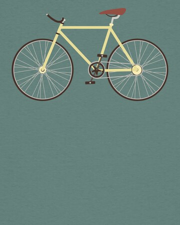 T-shirt 'Yellow Bike' Watapparel en vert