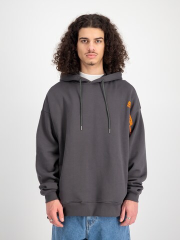 ALPHA INDUSTRIES Sweatshirt in Grijs: voorkant