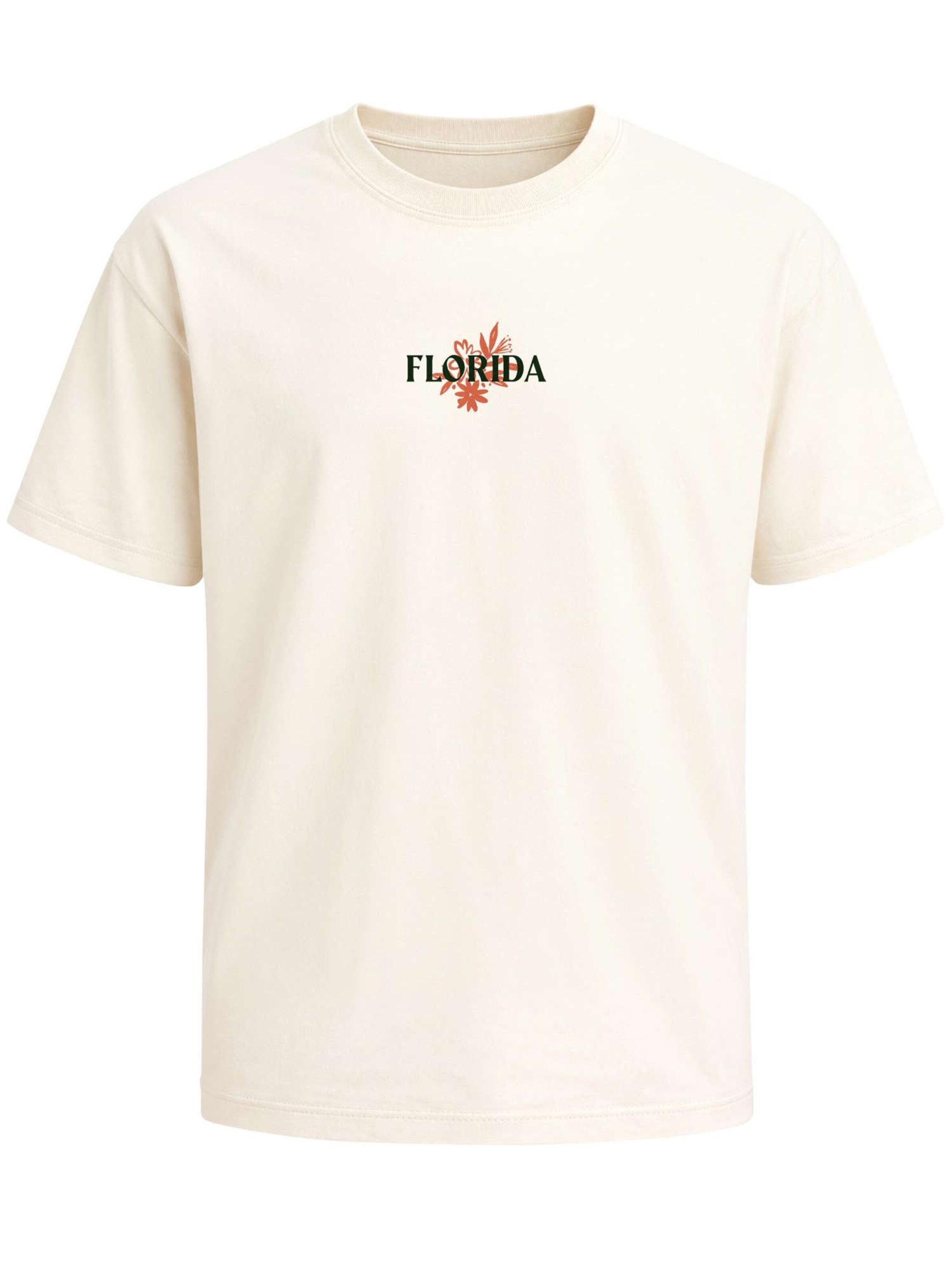 Neverless Shirt 'Florida Flowers' in Beige: front