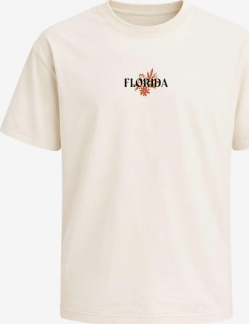 Neverless Shirt 'Florida Flowers' in Beige: Vorderseite
