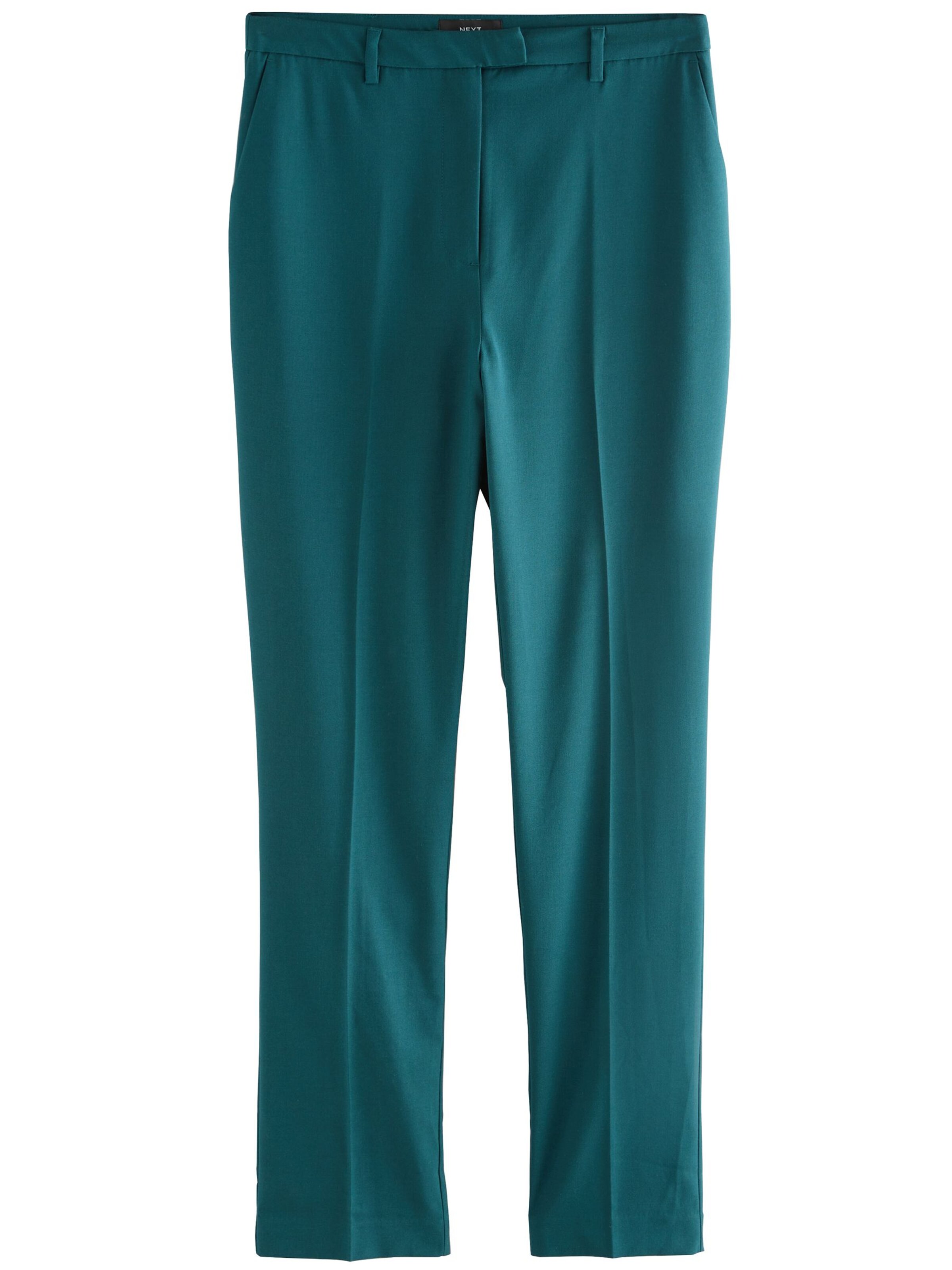 Next Slimfit Pressveckad byxa i grön: framsida