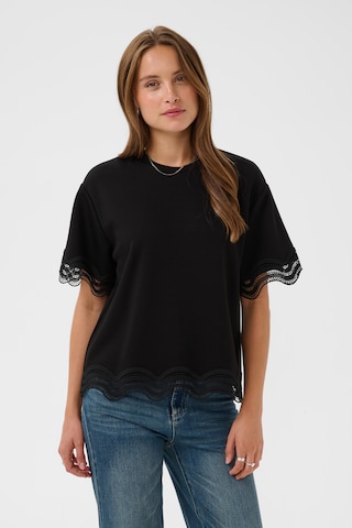 T-shirt SAINT TROPEZ en noir : devant