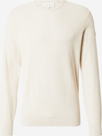TOM TAILOR Sweater in Beige: front