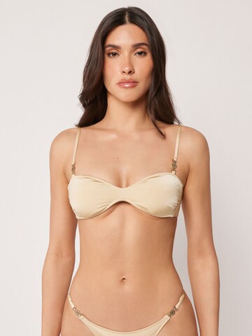 CALZEDONIA Bandeau Bikinitop 'Minimal Fit' in Beige